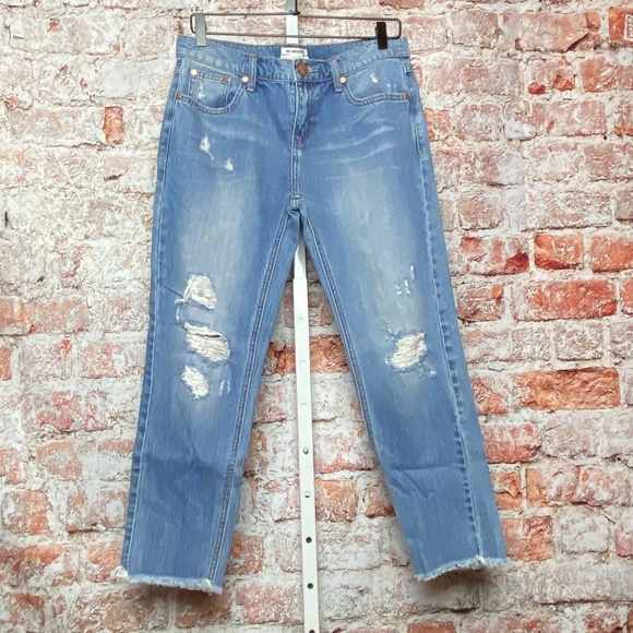 One x One Teaspoon Womenʻs Distressed White Wash Jeans Size 28 - Picture 1 of 11